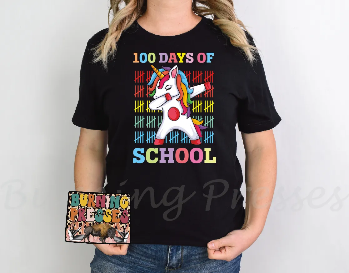 1075 Unicorn DTF/Sublimation Transfer: 100 Days of School