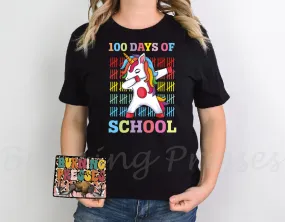 1075 Unicorn DTF/Sublimation Transfer: 100 Days of School