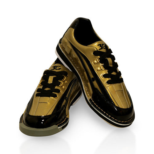 Gold/Black Right Hand Bowling Shoes - 3G Men's Belmo Tour S