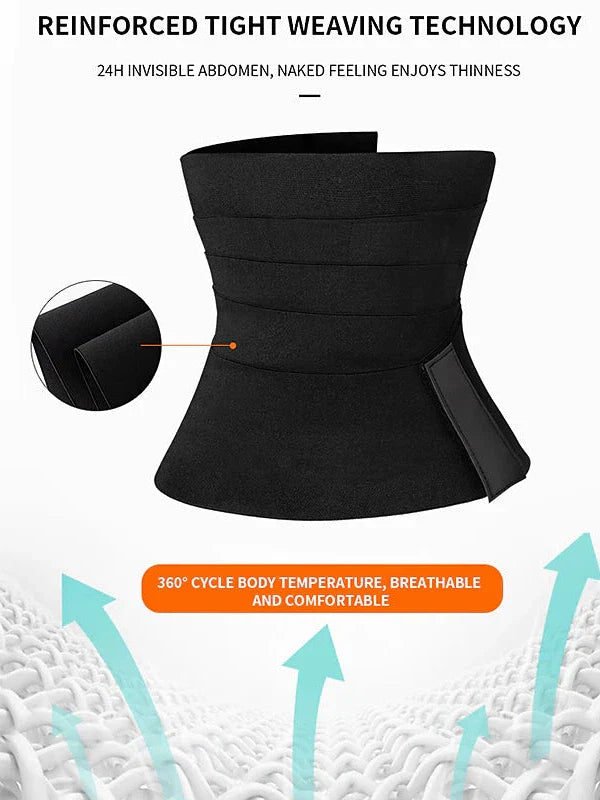 Active Women's Black Waist Trainer - Spandex Waist Training Essential