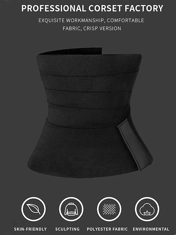 Active Women's Black Waist Trainer - Spandex Waist Training Essential