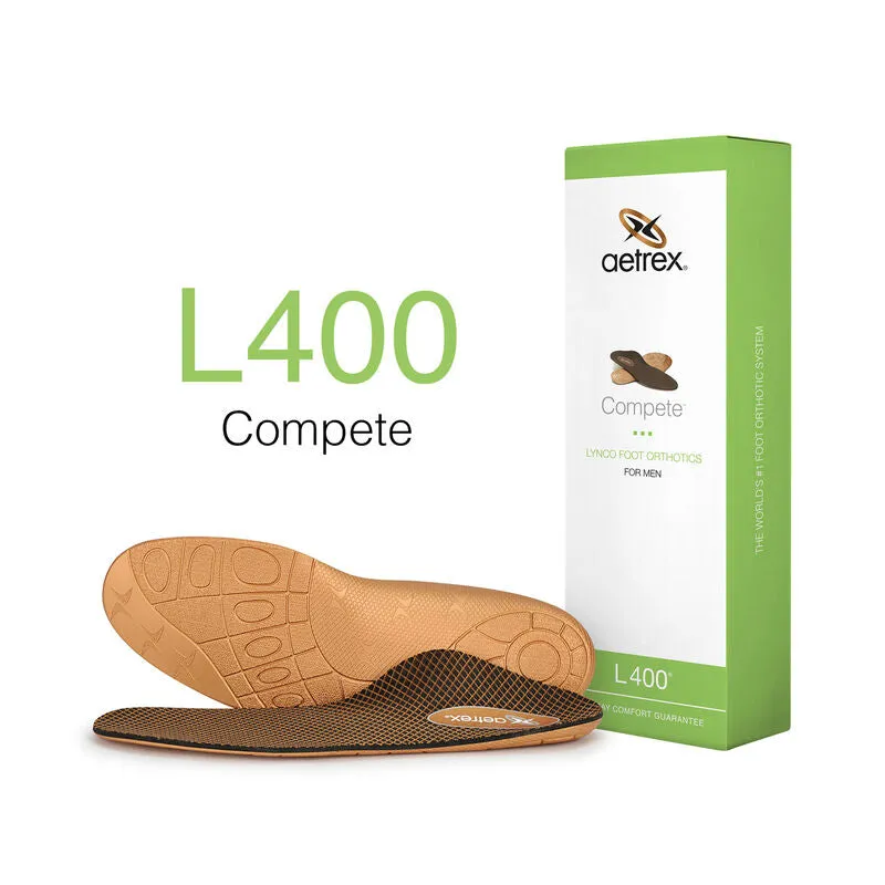 Aetrex L400 Men's Orthotic Insoles for Active Lifestyles