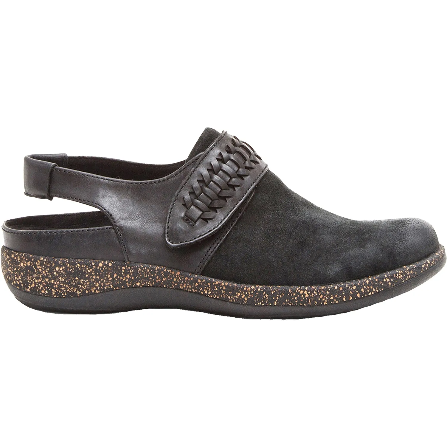 Aetrex Leni Black Leather/Nubuck Women's Shoes