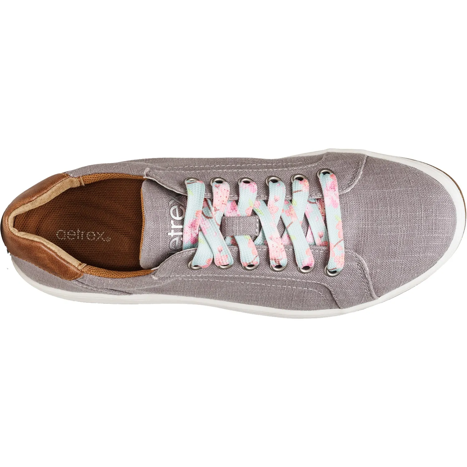 Aetrex Renee Grey Canvas Shoes for Women