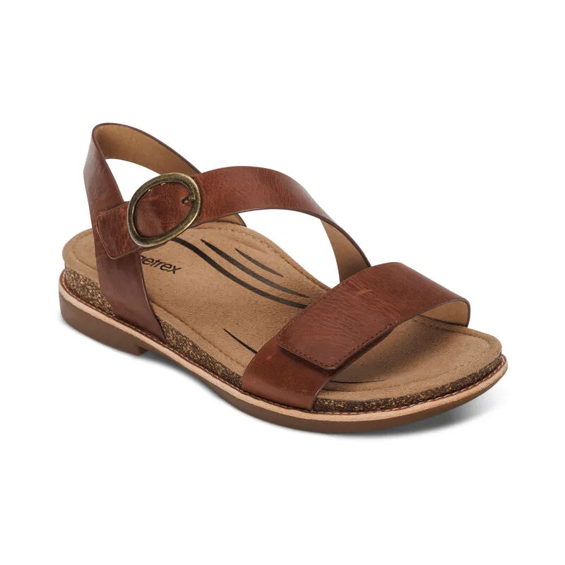 Aetrex Tamara Asymmetrical Quarter Strap Sandal for Women