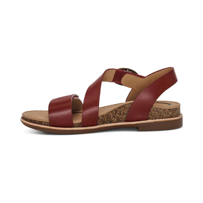 Aetrex Tamara Asymmetrical Quarter Strap Sandal for Women