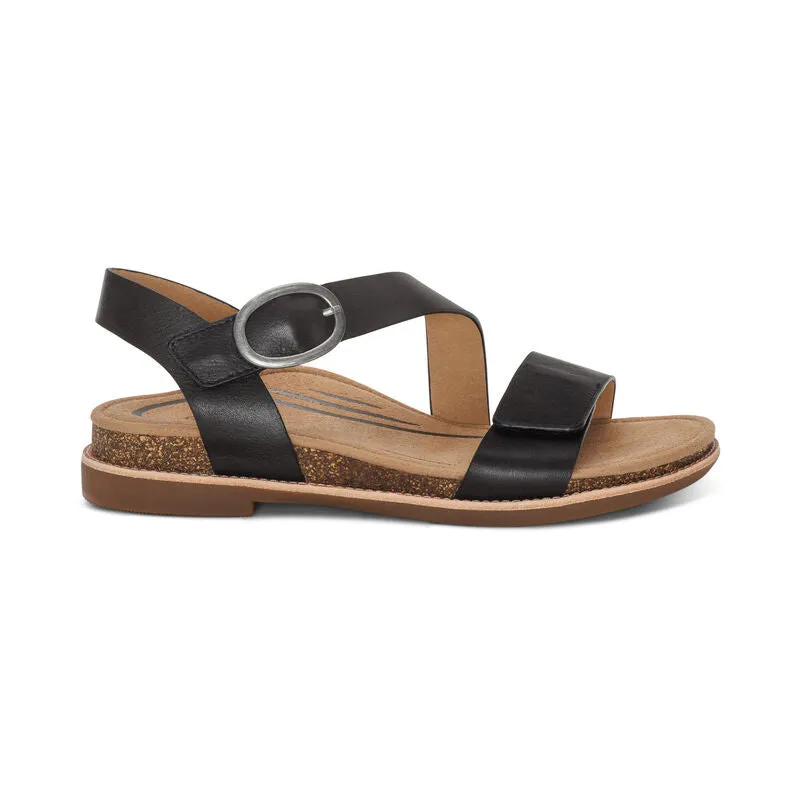 Aetrex Tamara Asymmetrical Quarter Strap Sandal for Women