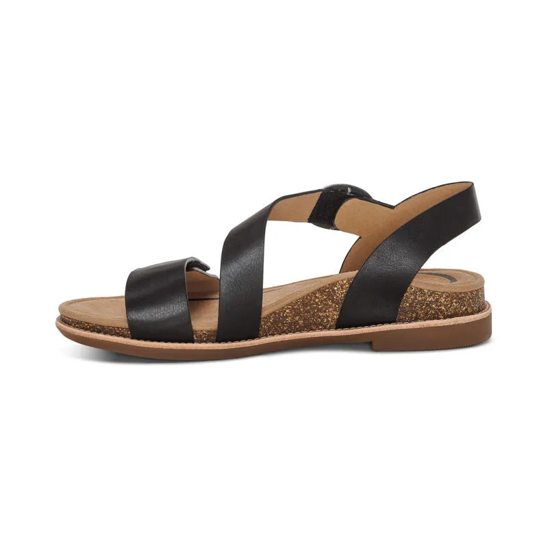 Aetrex Tamara Asymmetrical Quarter Strap Sandal for Women