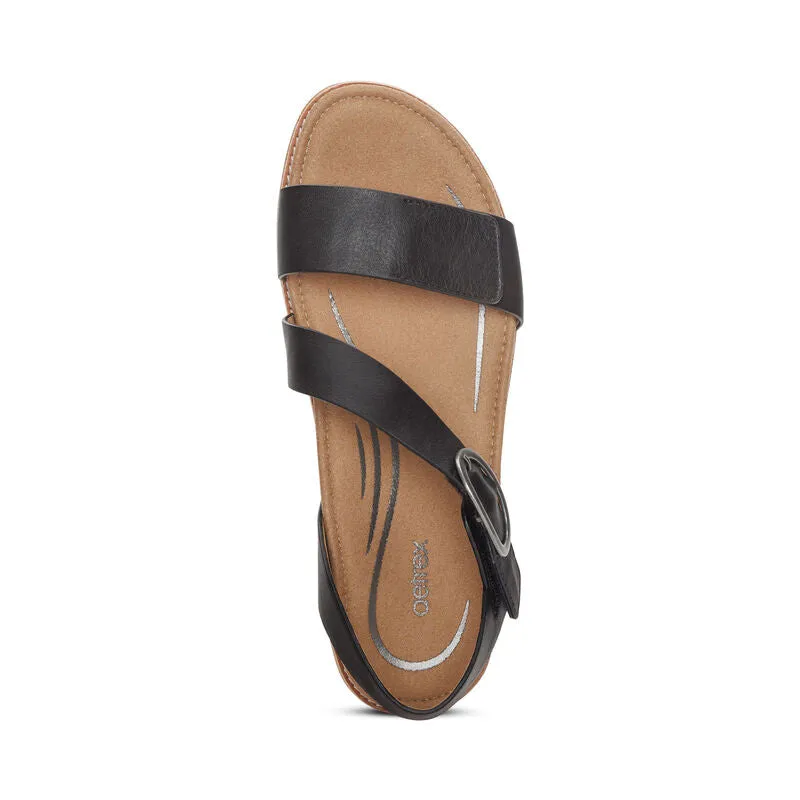 Aetrex Tamara Asymmetrical Quarter Strap Sandal for Women