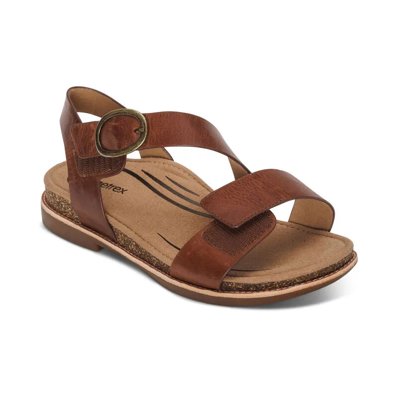 Aetrex Tamara Asymmetrical Quarter Strap Sandal for Women