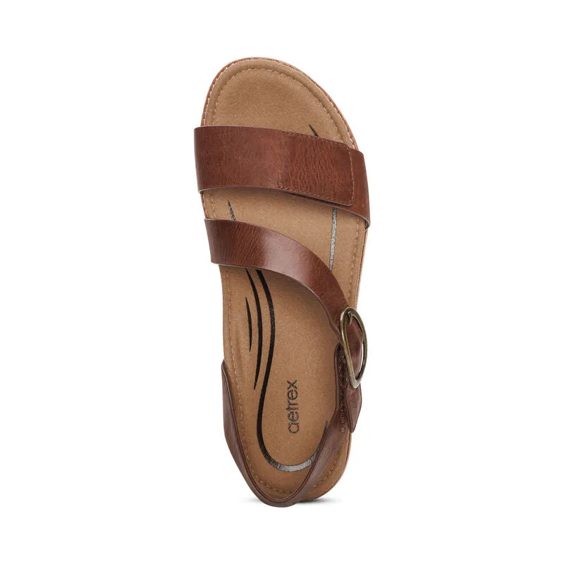 Aetrex Tamara Asymmetrical Quarter Strap Sandal for Women