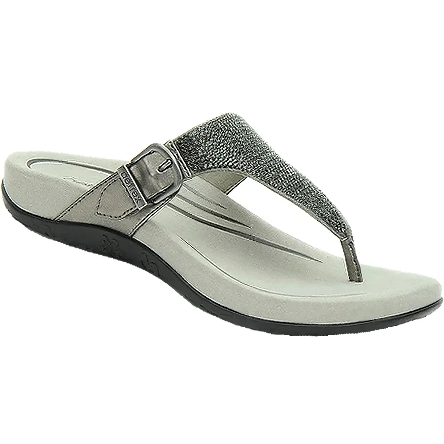 Aetrex Women's Rae Gunmetal Leather