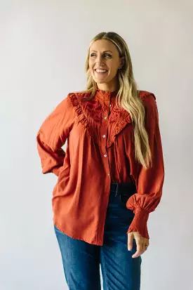 Albus Rust Embroidered Blouse