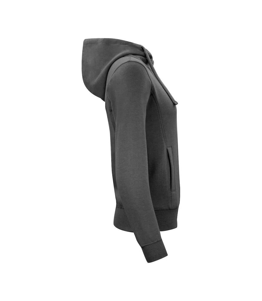 Anthracite Classic Melange Full Zip Hoodie for Women by Clique