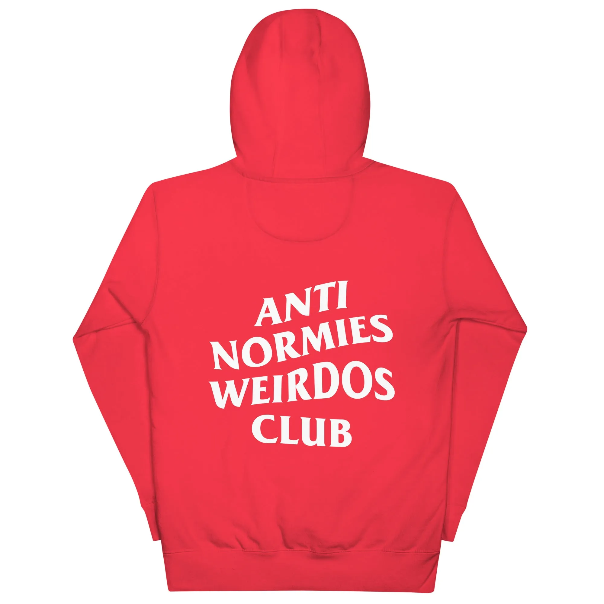 Anti Normies Weirdos Club Hoodie Red