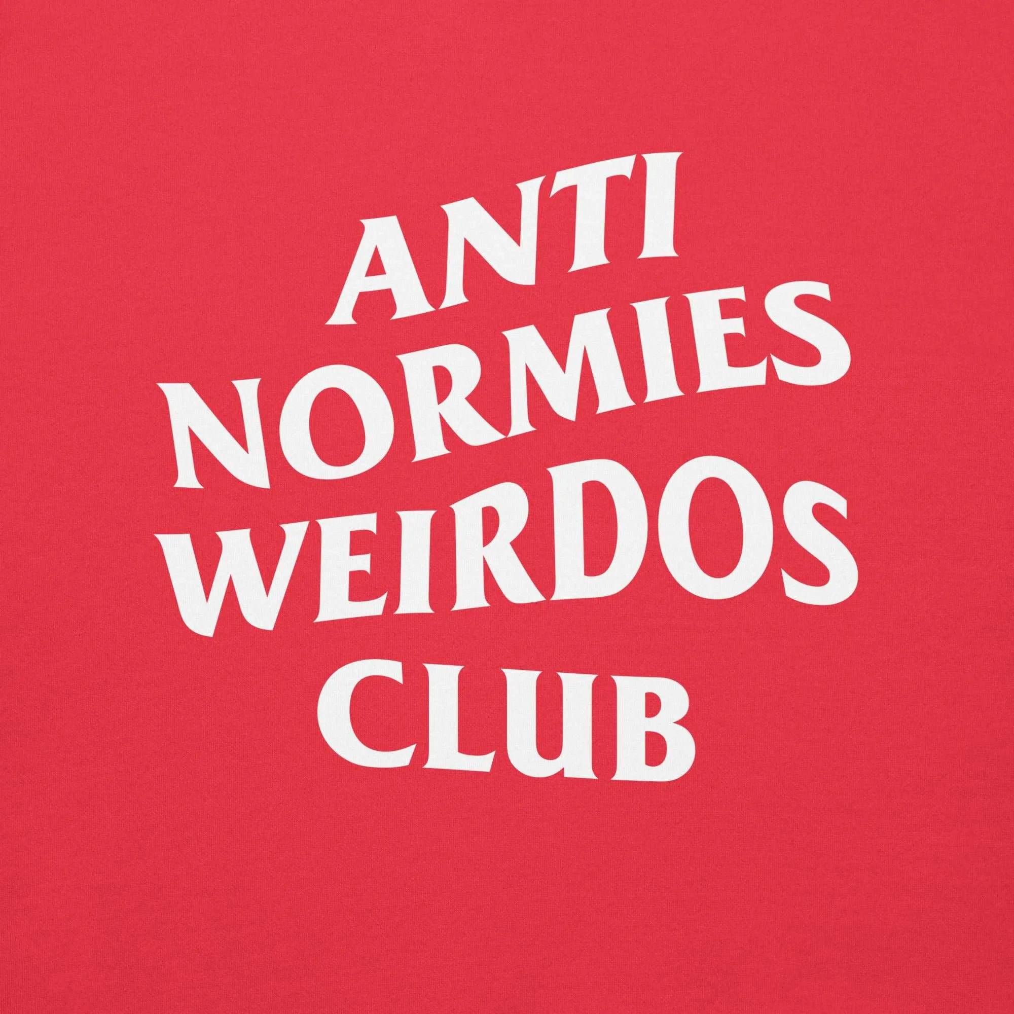 Anti Normies Weirdos Club Hoodie Red