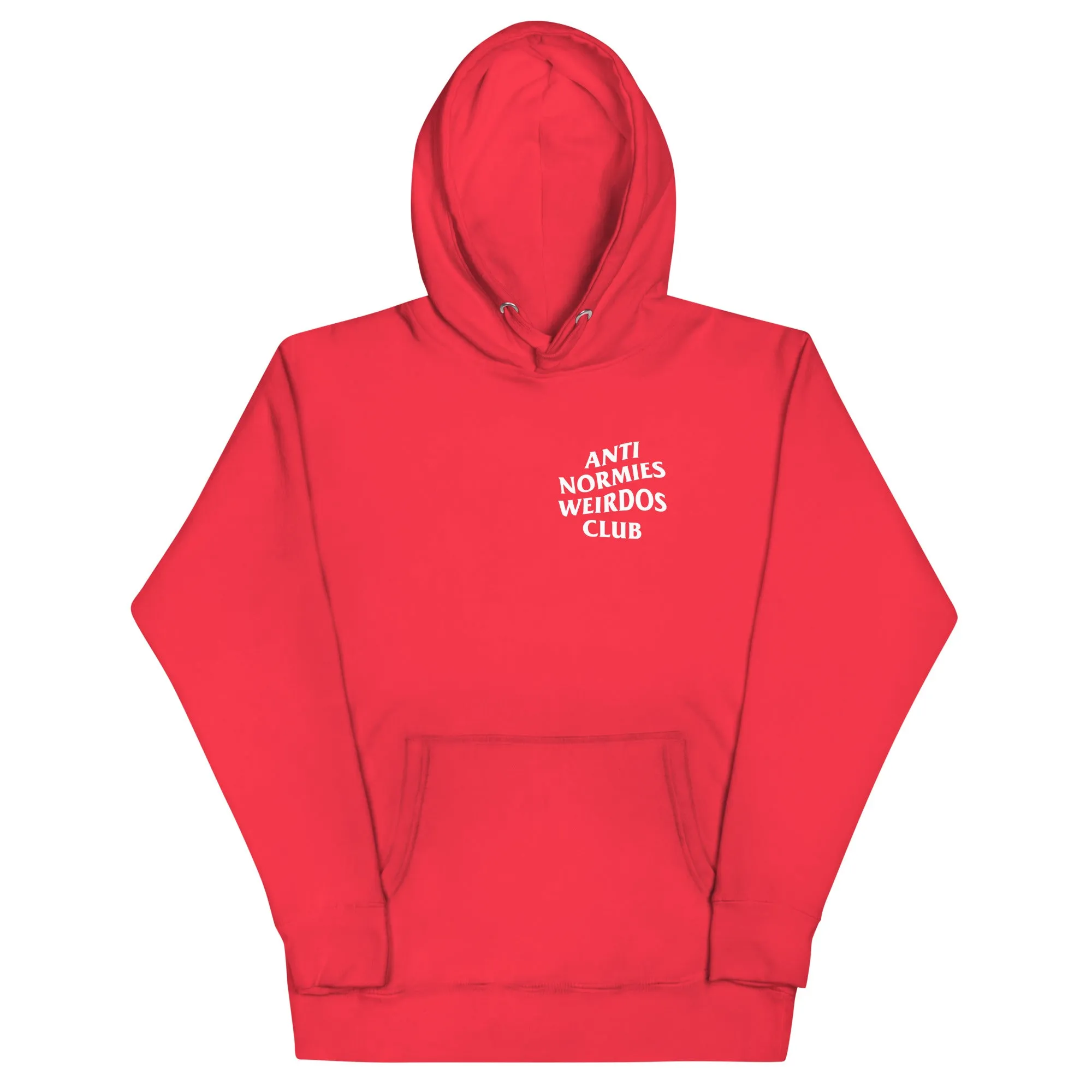 Anti Normies Weirdos Club Hoodie Red