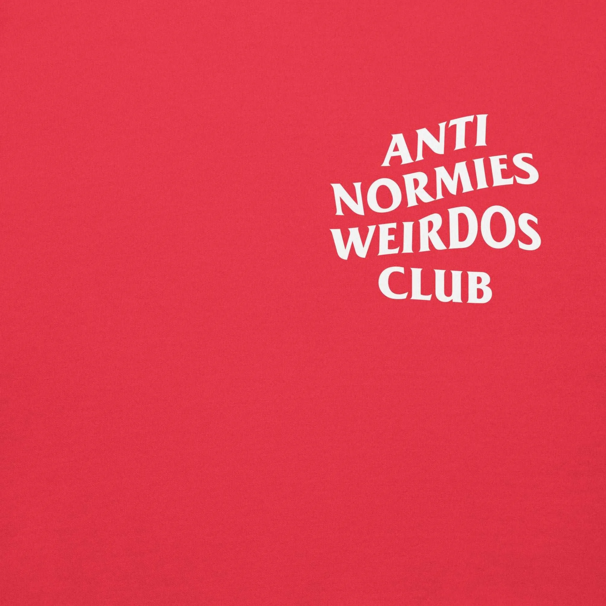 Anti Normies Weirdos Club Hoodie Red