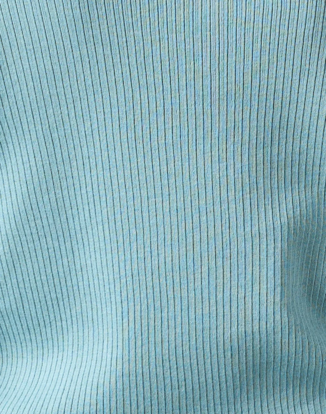 Aqua Cotton Shirt with Ribbed Pattern