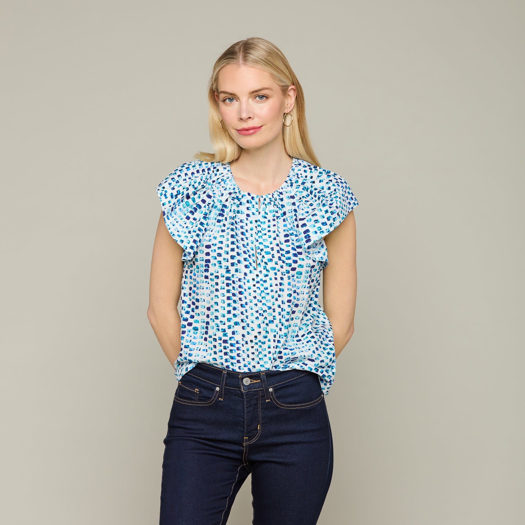 Austin Blue Multi Top