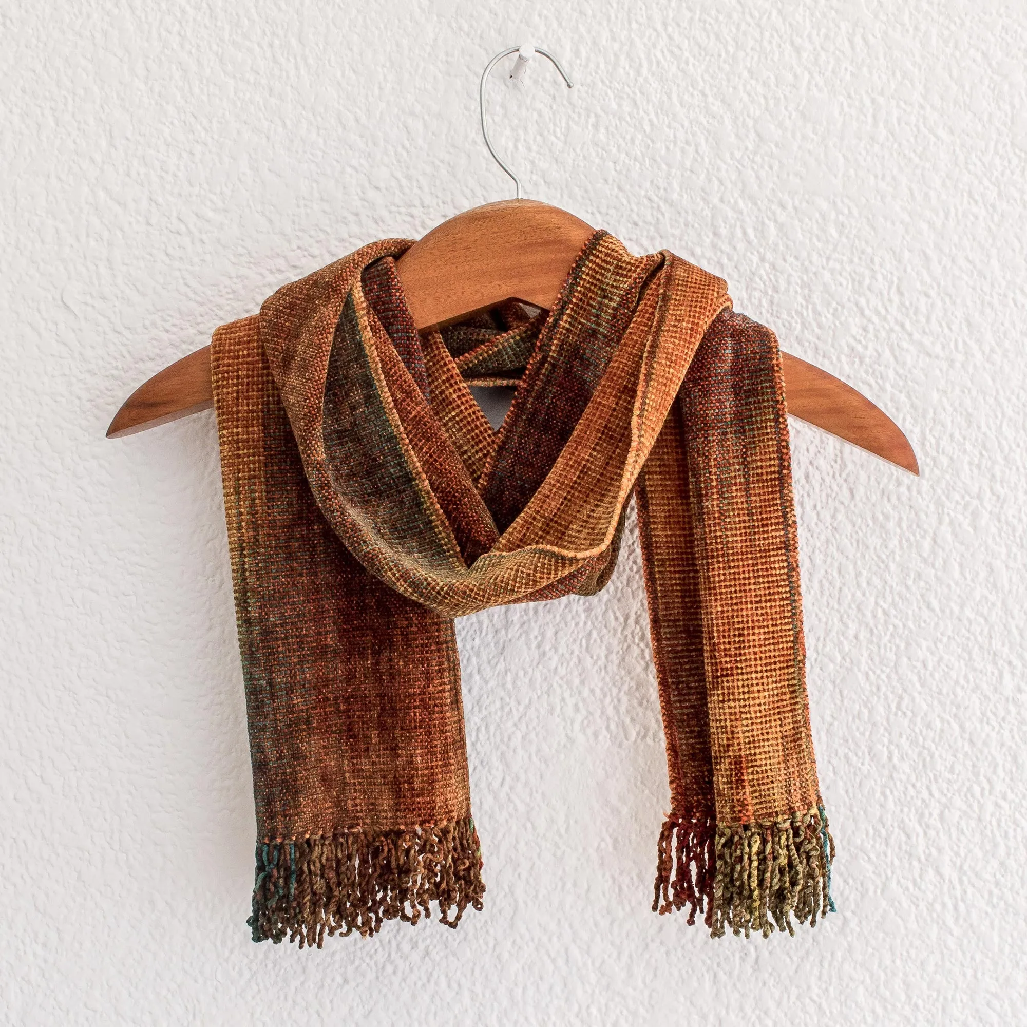 Autumn Breeze Bamboo Chenille Scarf