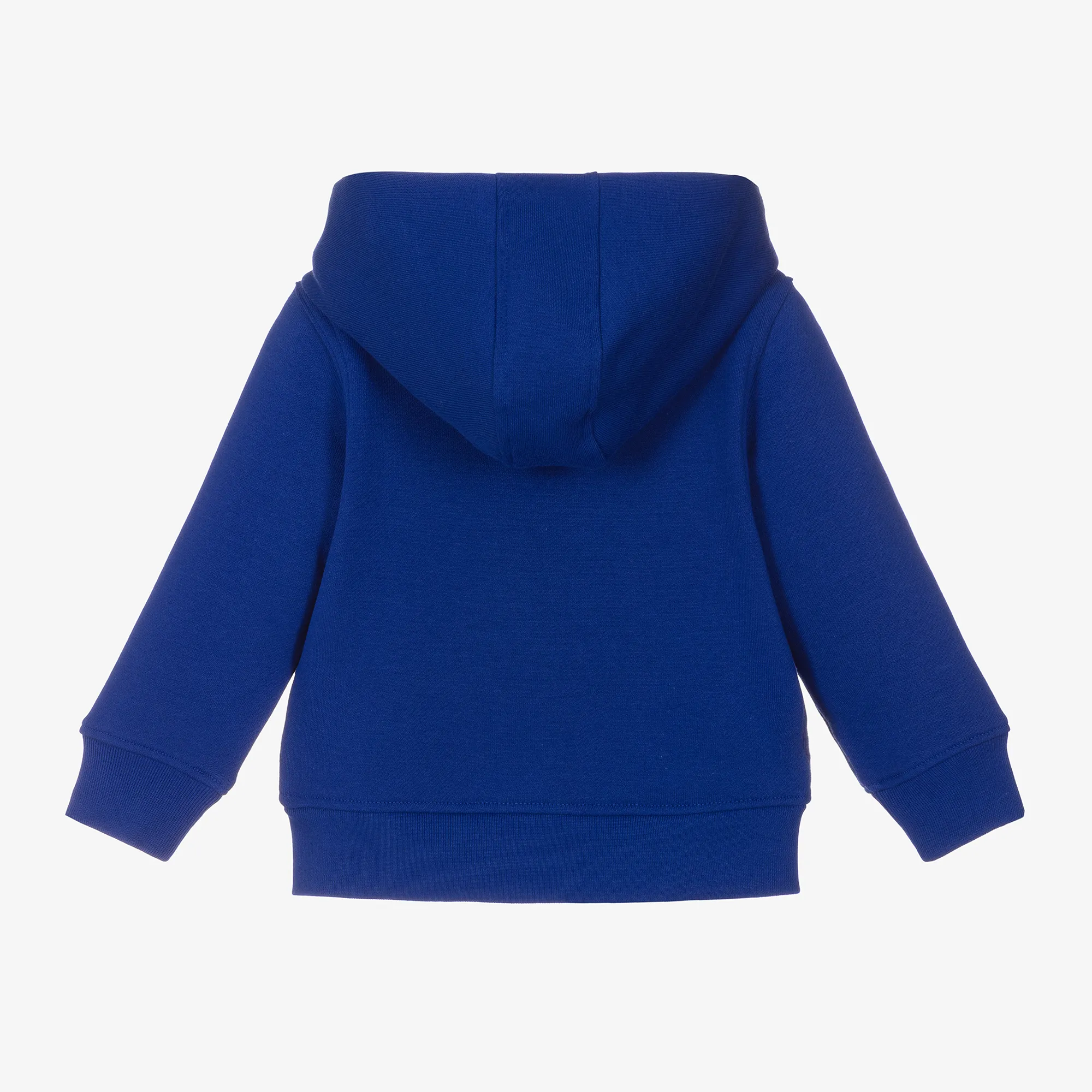 Baby Boys Blue Zip-Up Hoodie in EKD Cotton