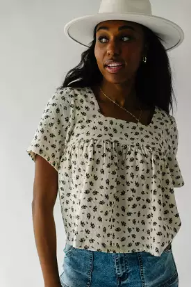 Barnum Natural Floral Print Blouse