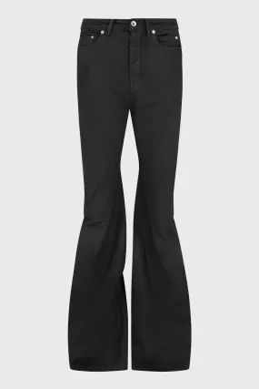 Bias Bootcut Black Wax Jeans