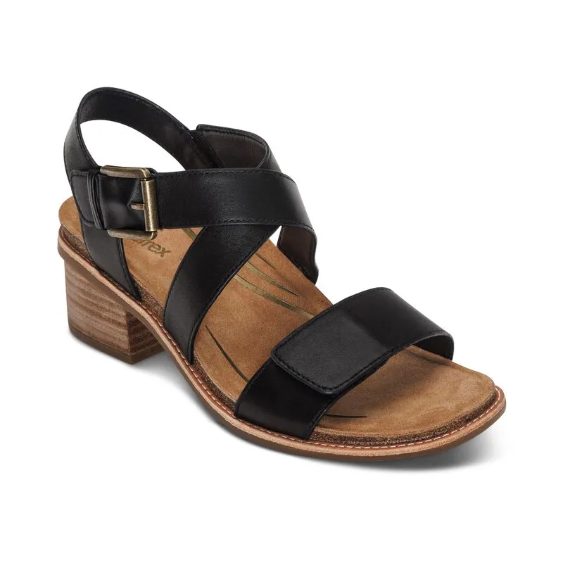 Black Aetrex Kristin Women's Sandal