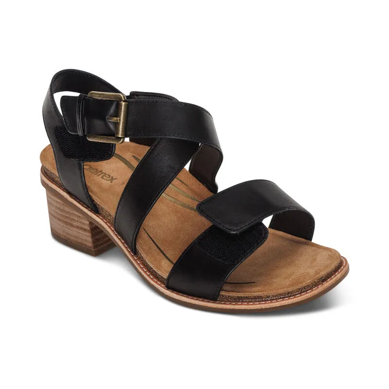 Black Aetrex Kristin Women's Sandal