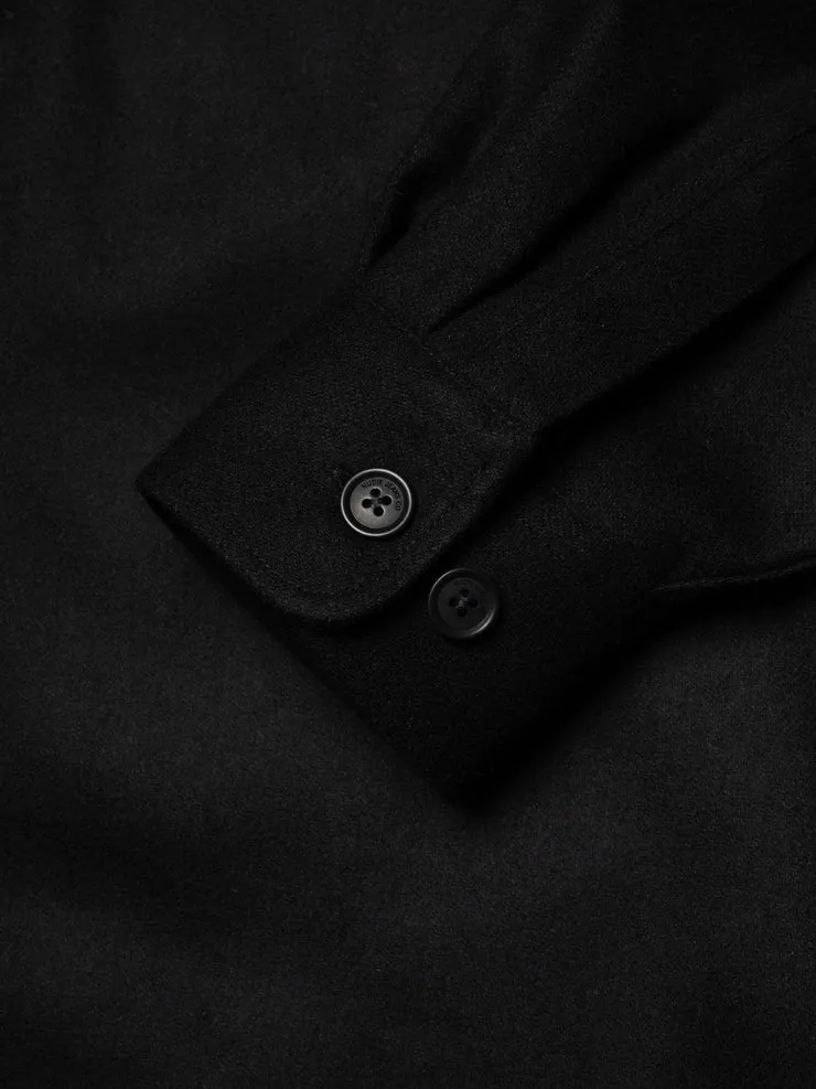 Black Nudie Jeans Vincent Solid Board Shirt