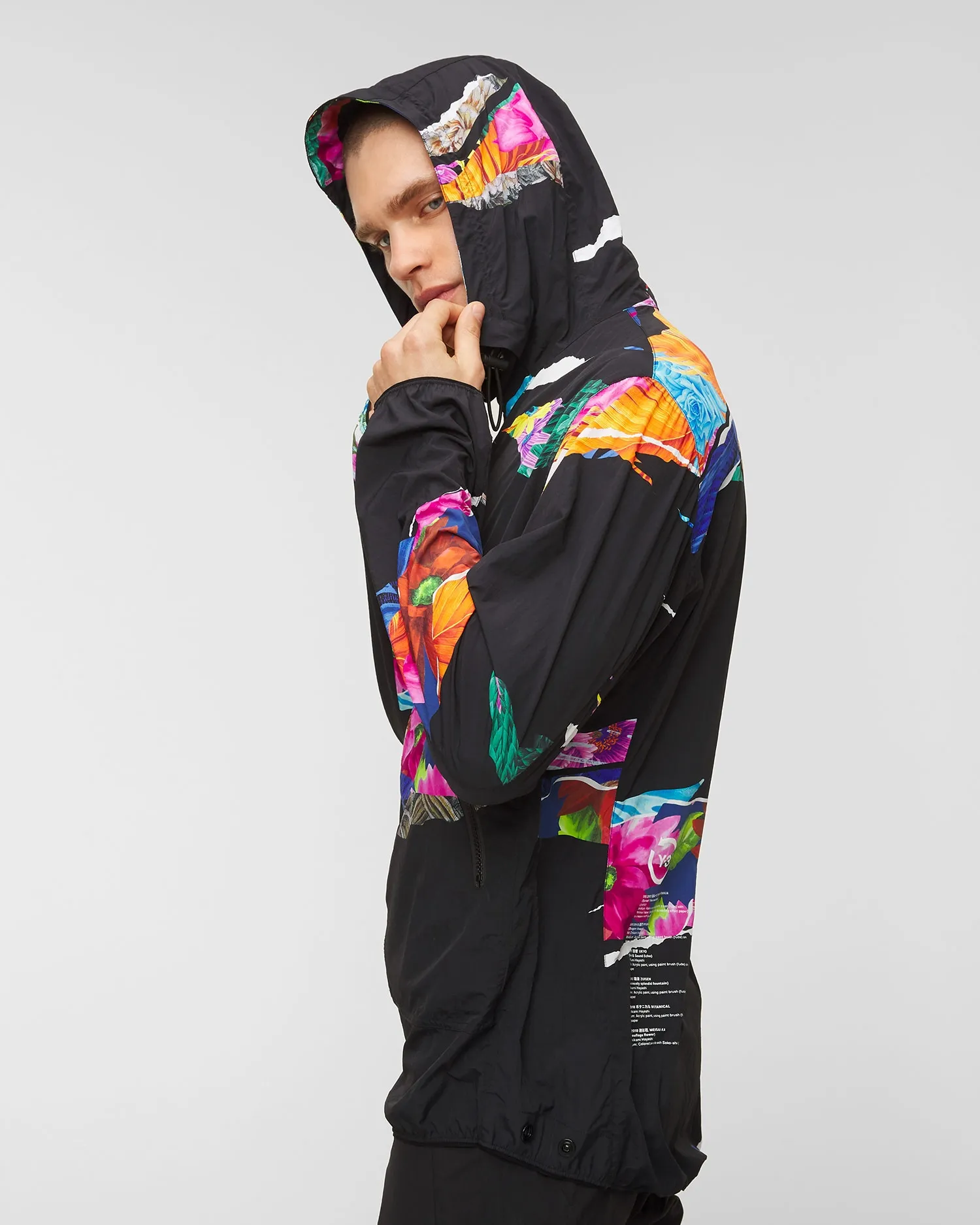 Black Y-3 CH2 Allover Print Windproof Jacket HG8851