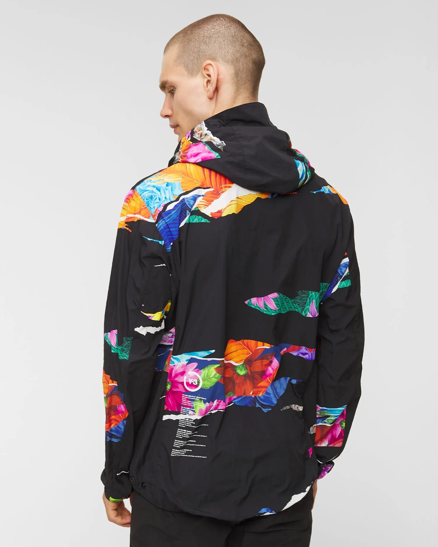 Black Y-3 CH2 Allover Print Windproof Jacket HG8851