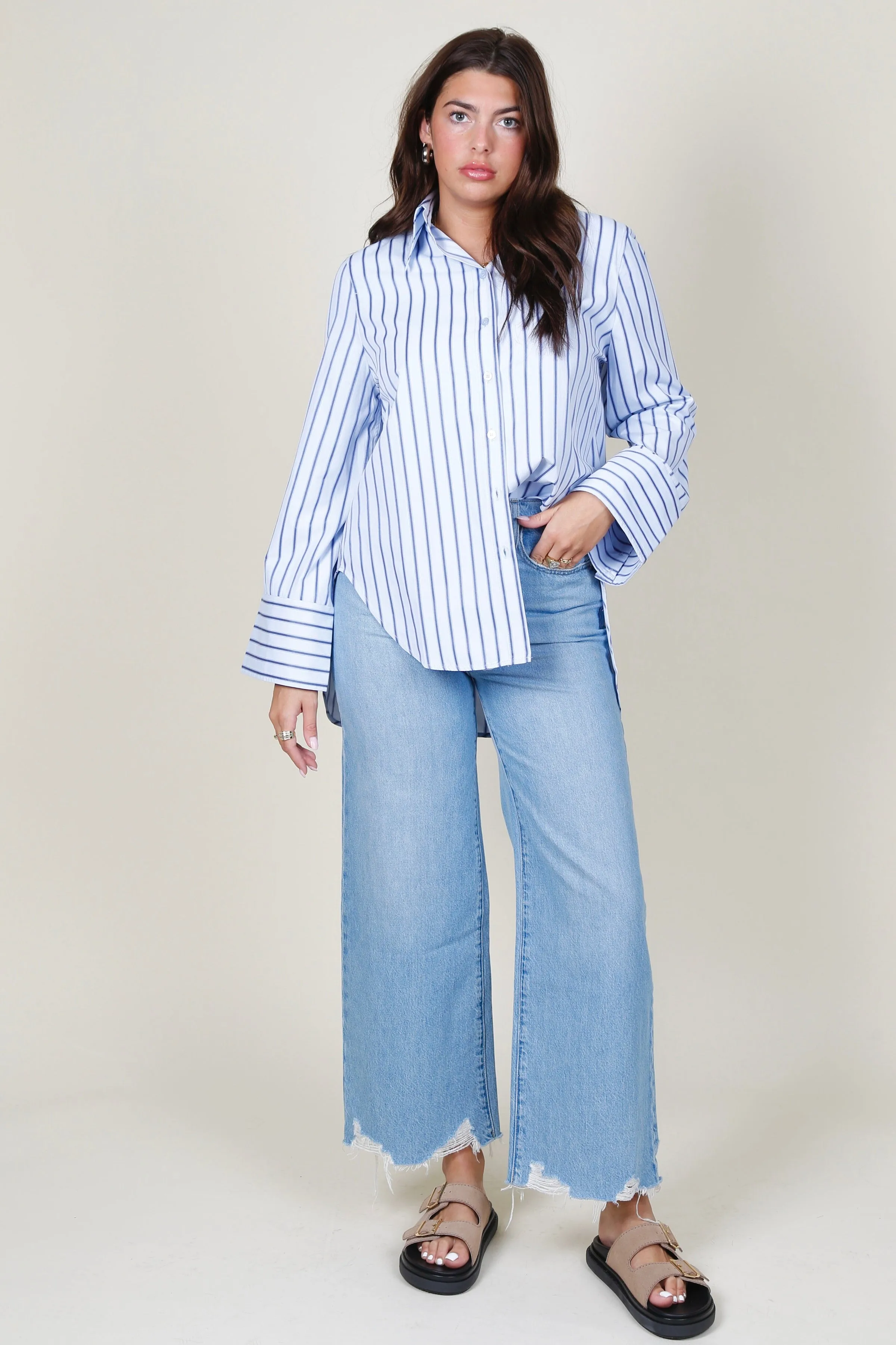 Blanca Fern Shirt - Ocean Blue