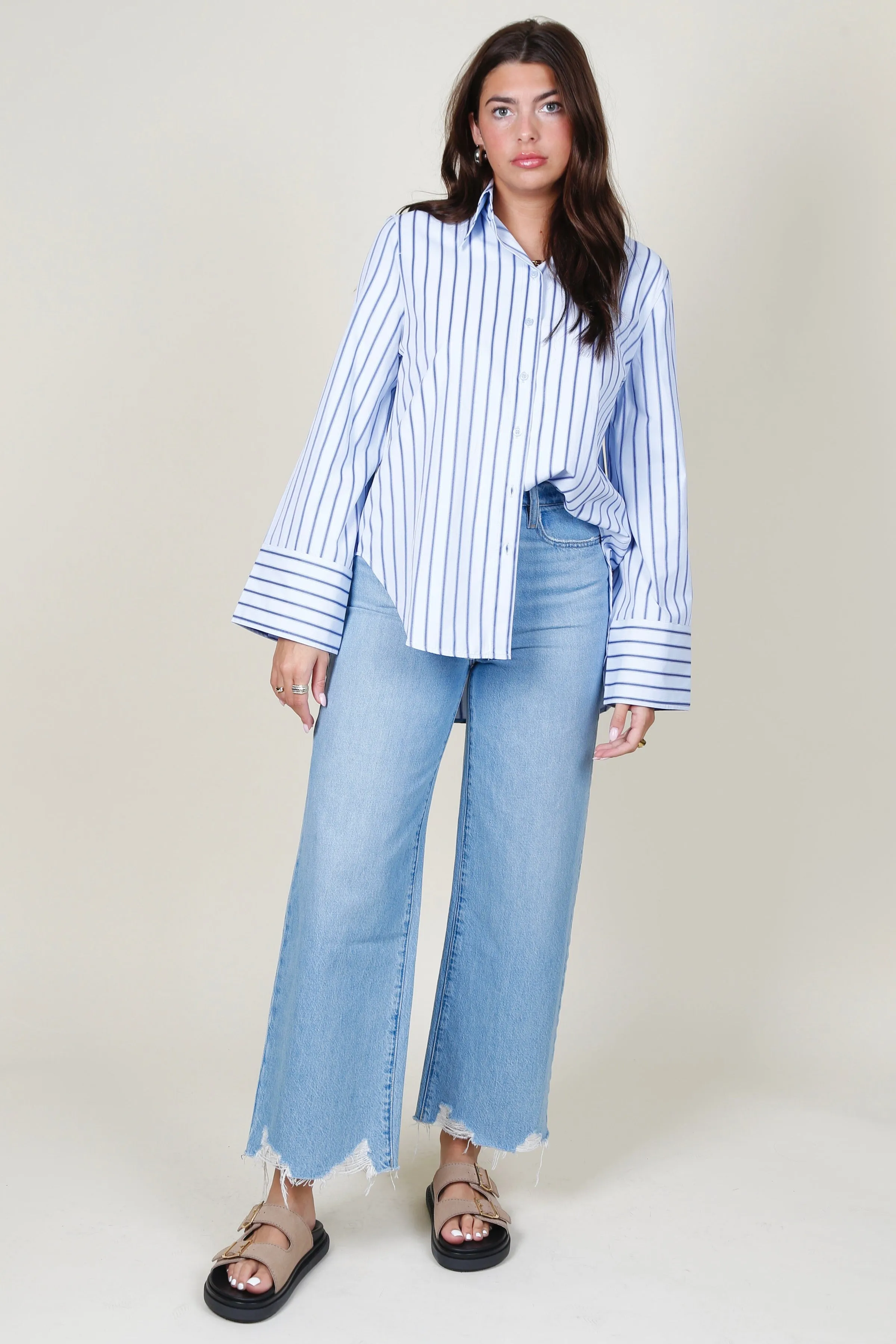 Blanca Fern Shirt - Ocean Blue