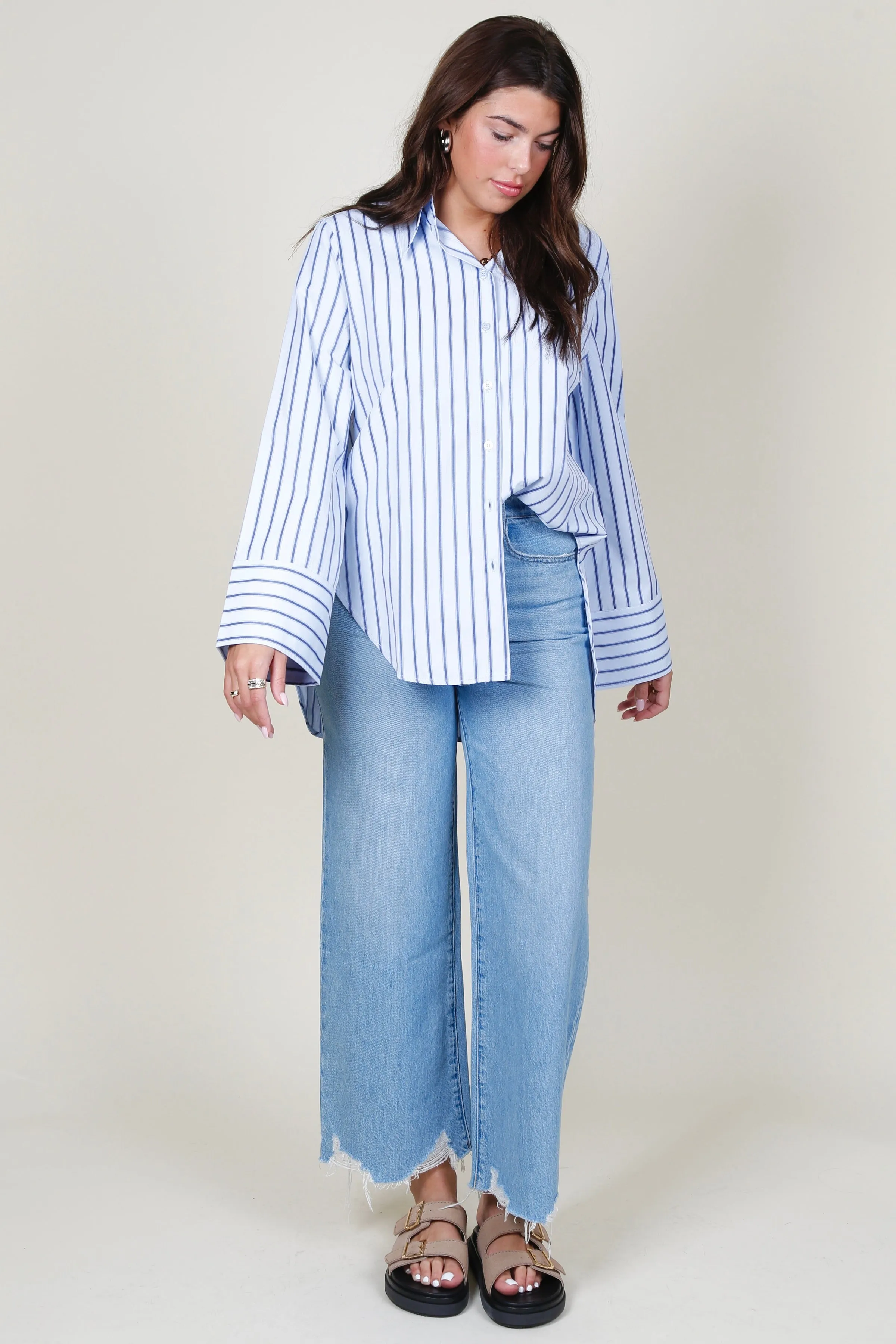 Blanca Fern Shirt - Ocean Blue