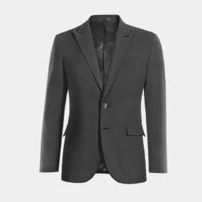  Blazer gris solapa en pico de entretiempo