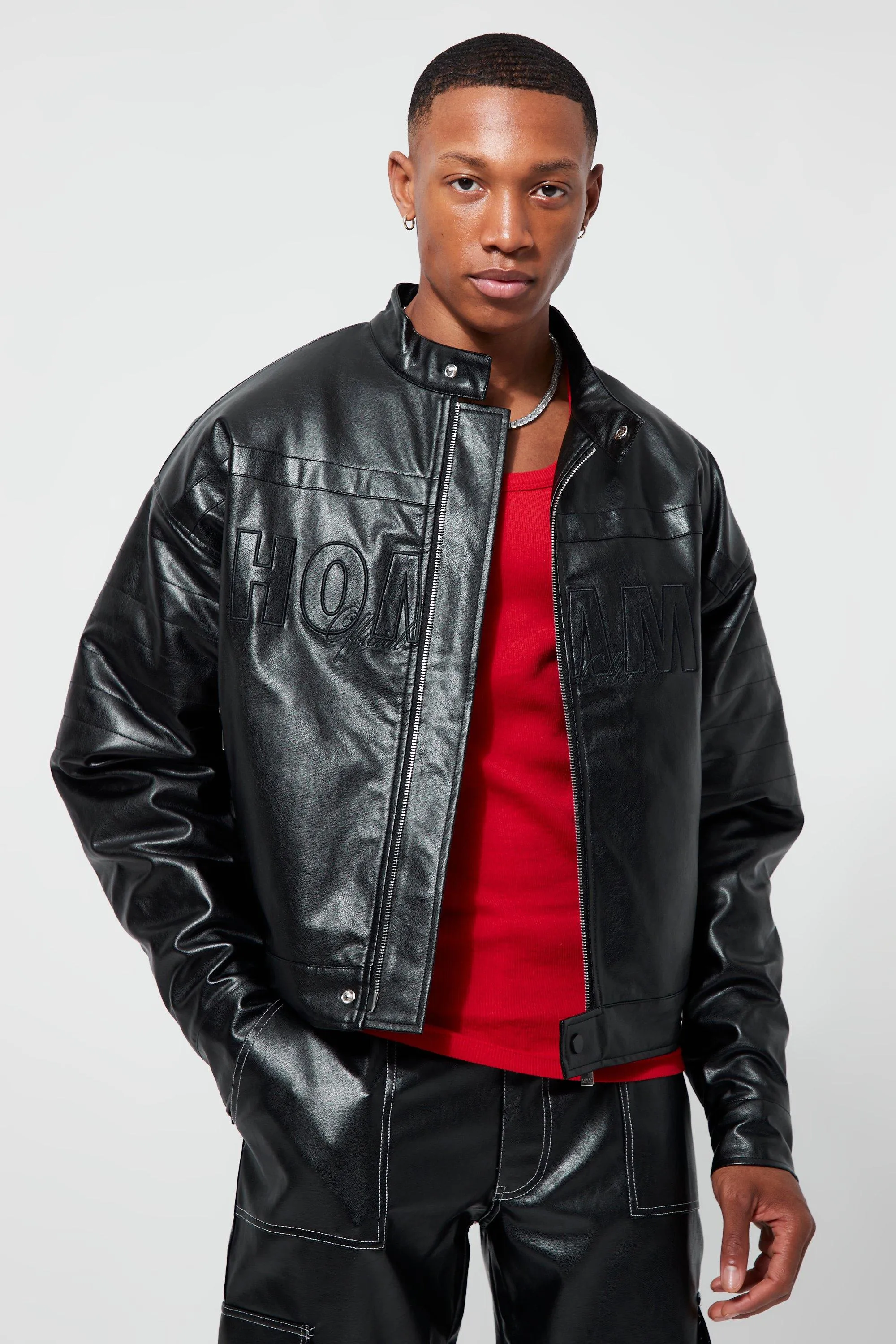 Boxy Homme Biker Jacket