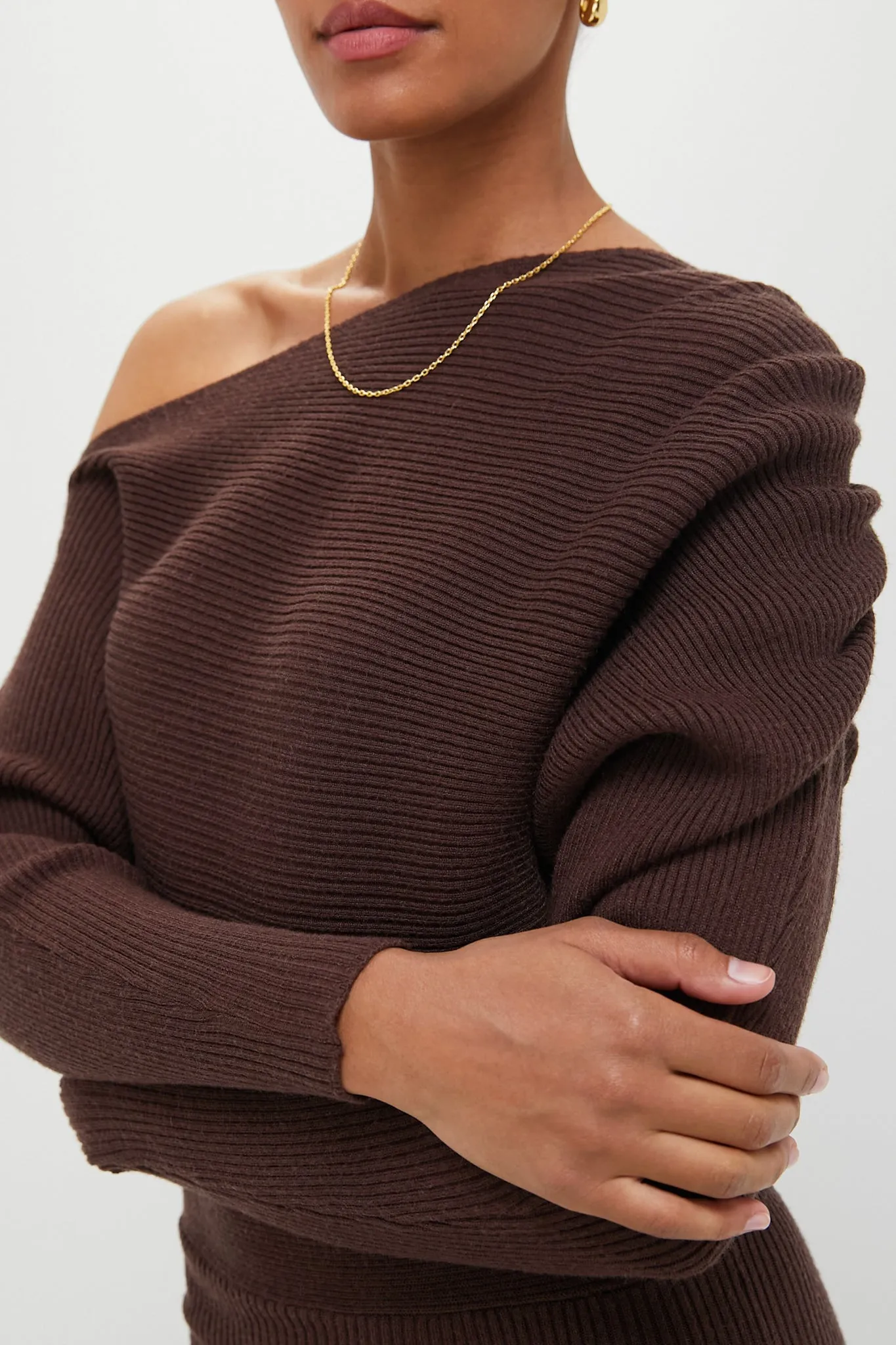 Brown Giovanna Sweater Maxi Dress