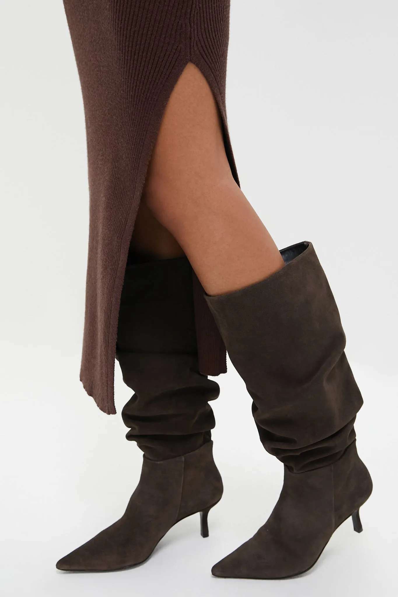 Brown Giovanna Sweater Maxi Dress