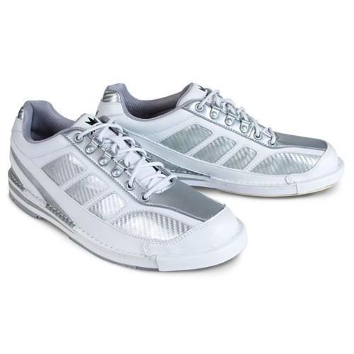 Brunswick Phantom White Silver Carbon Fiber Bowling Shoes - Right Hand Only