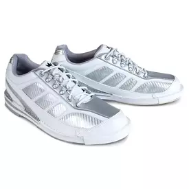 Brunswick Phantom White Silver Carbon Fiber Bowling Shoes - Right Hand Only