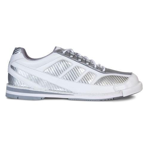 Brunswick Phantom White Silver Carbon Fiber Bowling Shoes - Right Hand Only