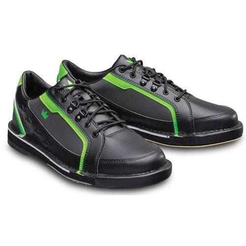 Brunswick Men's Black Neon Green Left-Hand Bowling Shoes