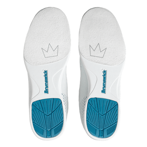 Brunswick Axis White Teal Bowling Shoes for Women