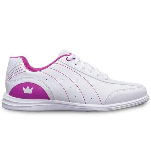 Brunswick Women's White Fuchsia Bowling Shoes