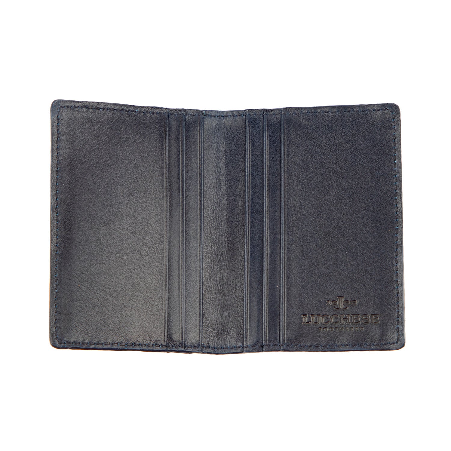 Caiman Bifold Card Case in Navy Blue