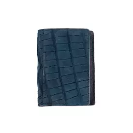 Caiman Bifold Card Case in Navy Blue