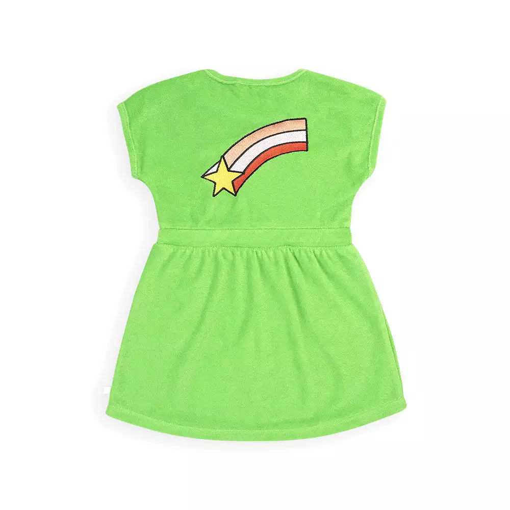 CarlijnQ Green Terry Dress - Short Sleeves, Pockets | $X.XX | Buy Now