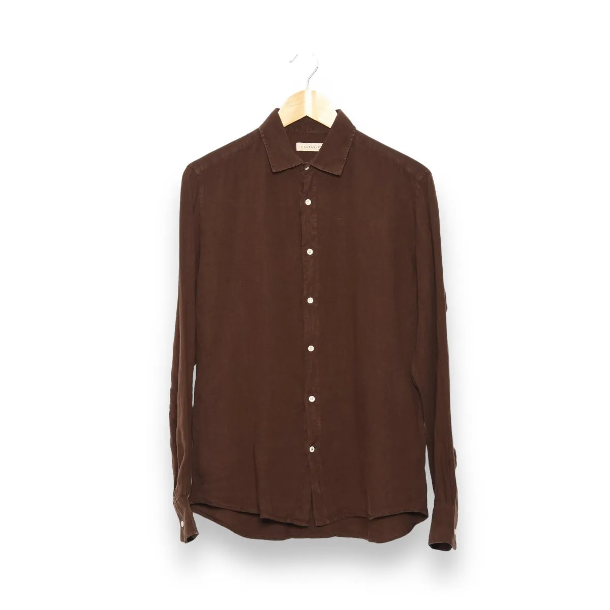 Carpasus Shirt Linen Nuve brown - Google SEO Result: Carpasus Brown Linen Shirt